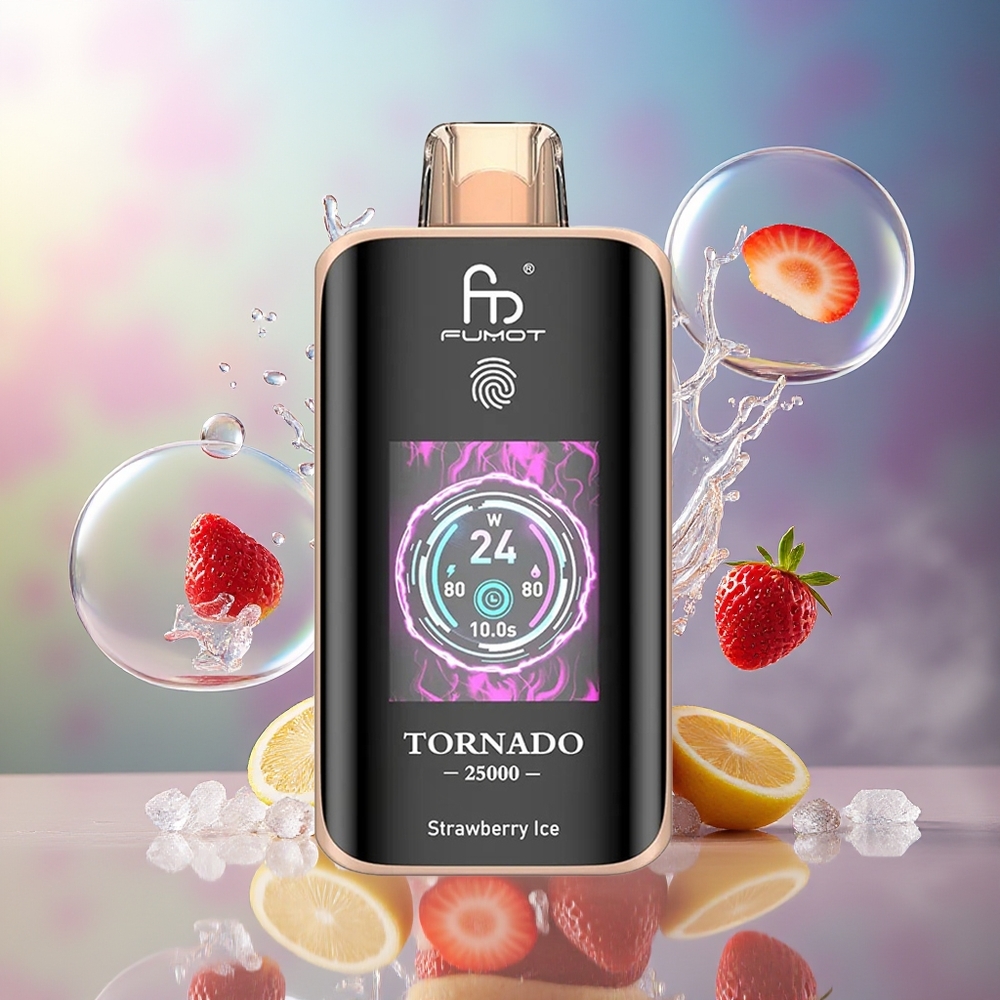 Fumot Tornado 25000 Puffs 700mAh Engros Danmark Jordbær Is