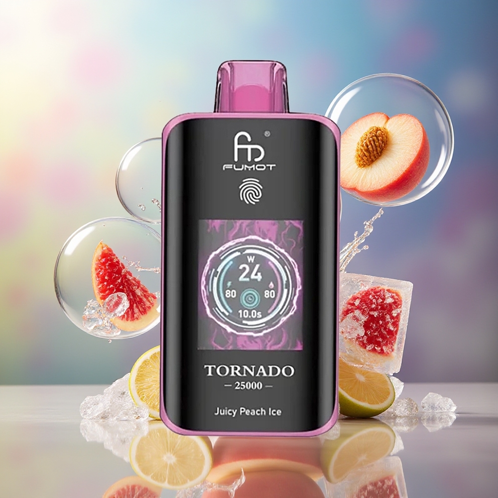 Fumot Tornado 25000 Puffs 700mAh Engros Danmark Juicy Peach Is