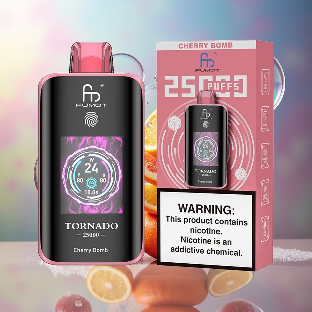 Fumot Tornado 25000 Puffs 700mAh Engros Danmark Kirsebær Bombe