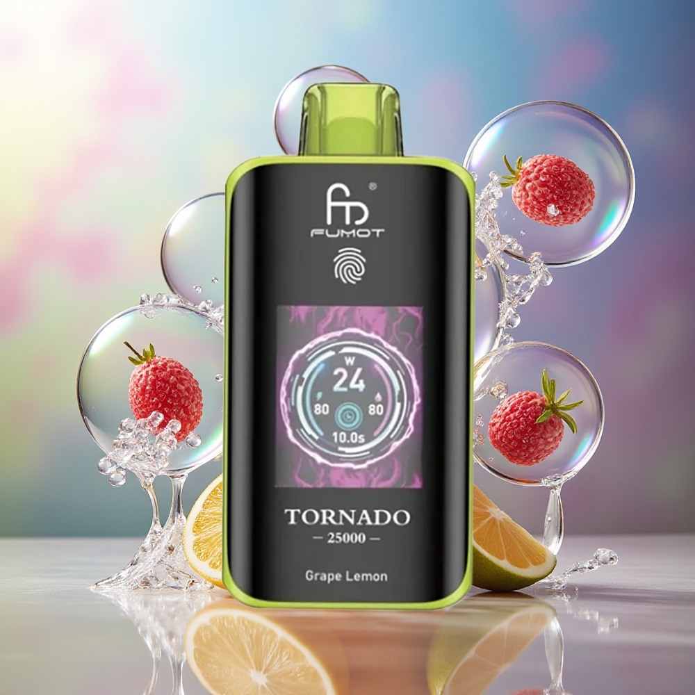Fumot Tornado 25000 Puffs 700mAh Engros Danmark Vindrue Citron