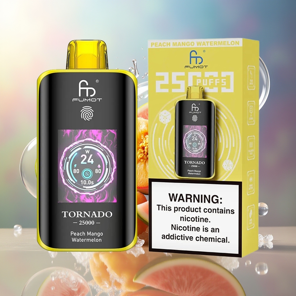 Fumot Tornado 25000 Puffs 700mAh Fersken Mango Vandmelon Engros Danmark