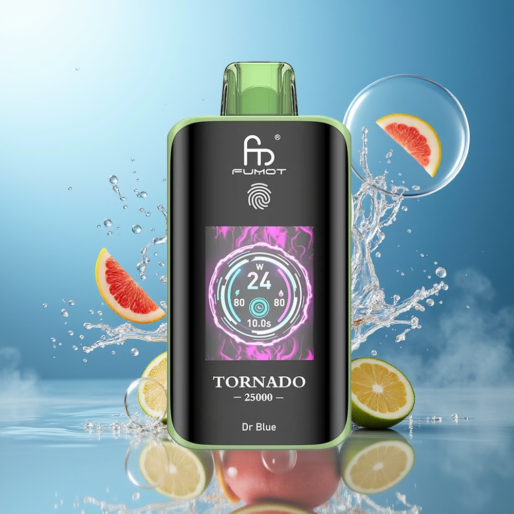 Fumot Tornado 25000 Puffs 700mAh Genopladelig Dr Blå Engros Danmark