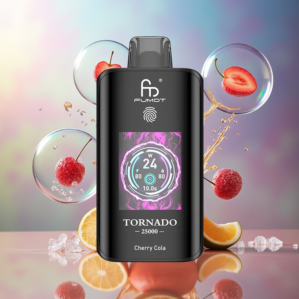 Fumot Tornado 25000 Puffs 700mAh Genopladelig Engros Danmark Kirsebær Cola