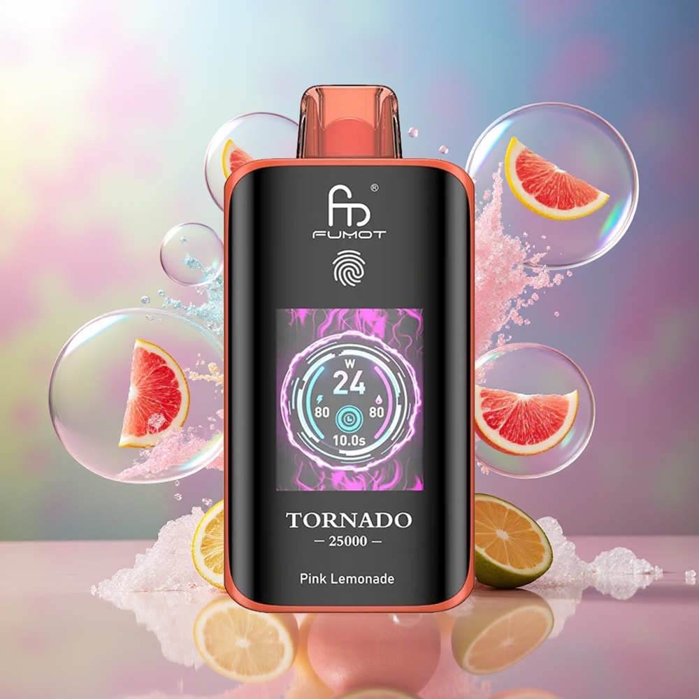 Fumot Tornado 25000 Puffs 700mAh Genopladelig Pink Lemonade Engros Danmark