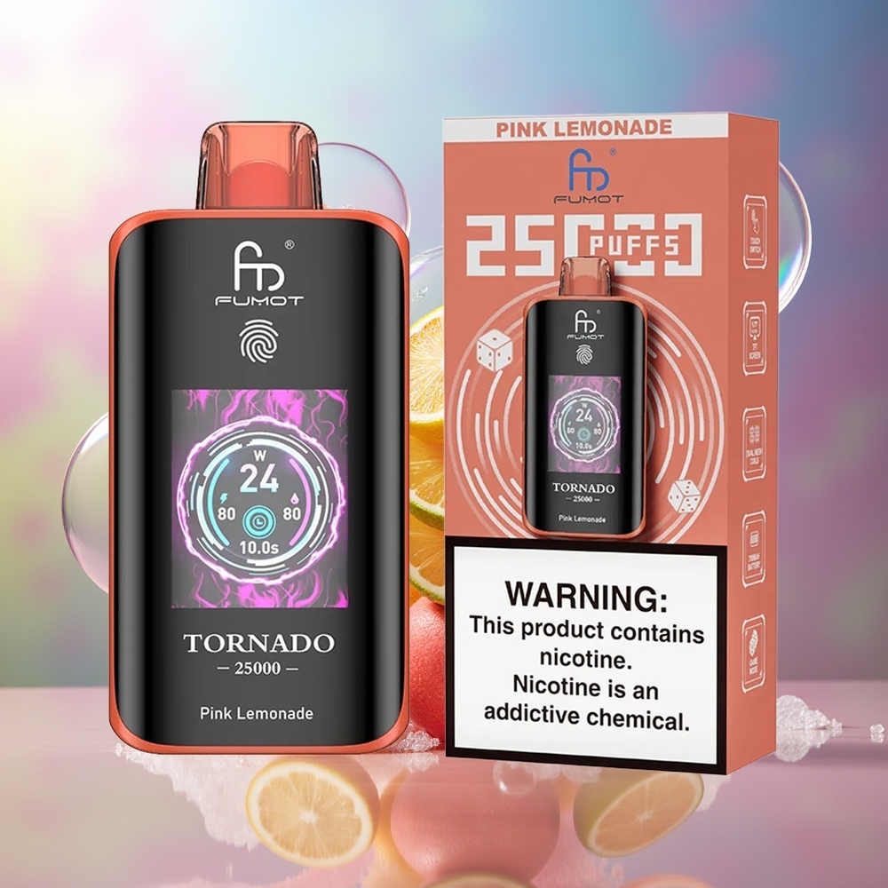 Fumot Tornado 25000 Puffs 700mAh Genopladelig Pink Lemonade Engros Danmark