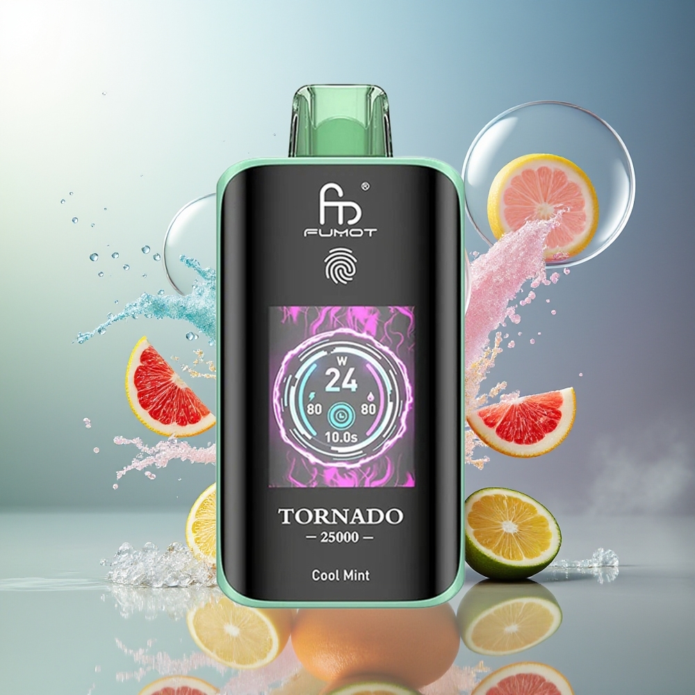 Fumot Tornado 25000 Puffs 700mAh Opladningsbar Cool Mint Engros Danmark