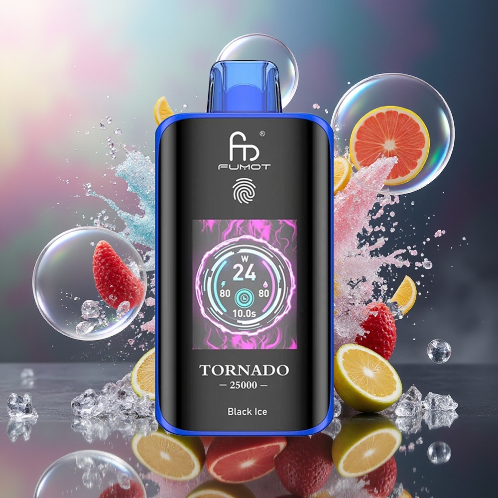 Fumot Tornado 25000 Puffs 700mAh Sort Is Engros Danmark