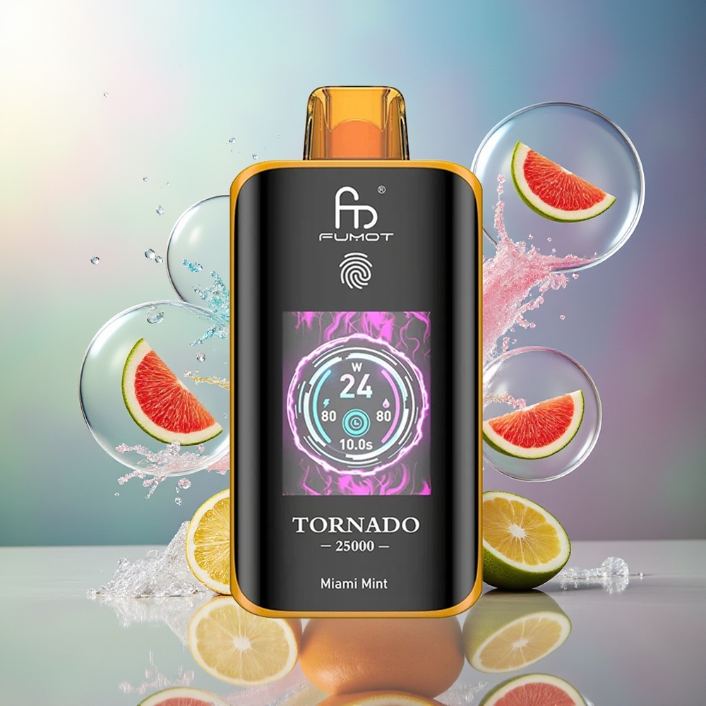Fumot Tornado 25000 Puffs Opladningsbar Miami Mynte Engros Danmark