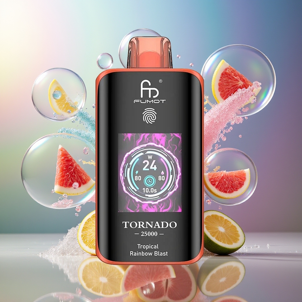 Fumot Tornado 25000 Puffs Tropisk Regnbue Blast 700mAh Engros Danmark