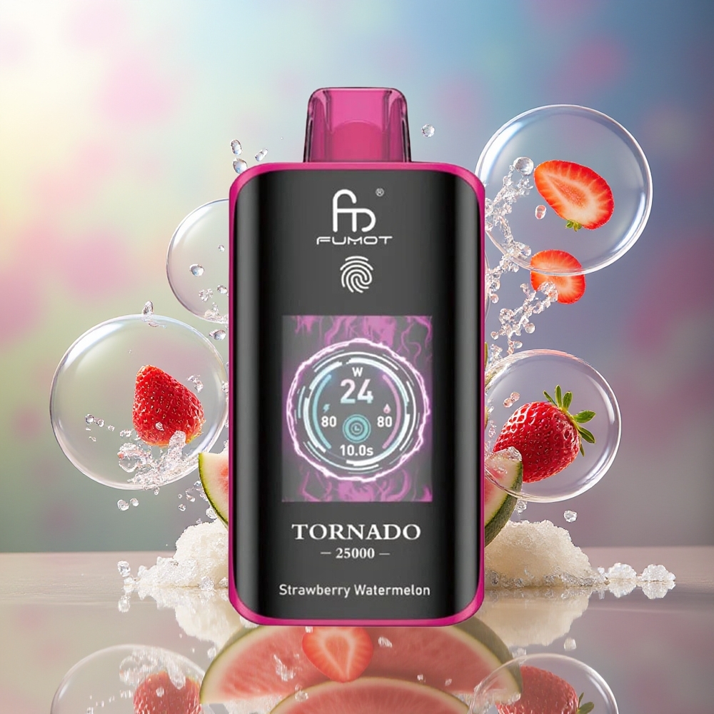 Fumot Tornado 25000 Puffs Type-C Jordbær Vandmelon Engros Danmark