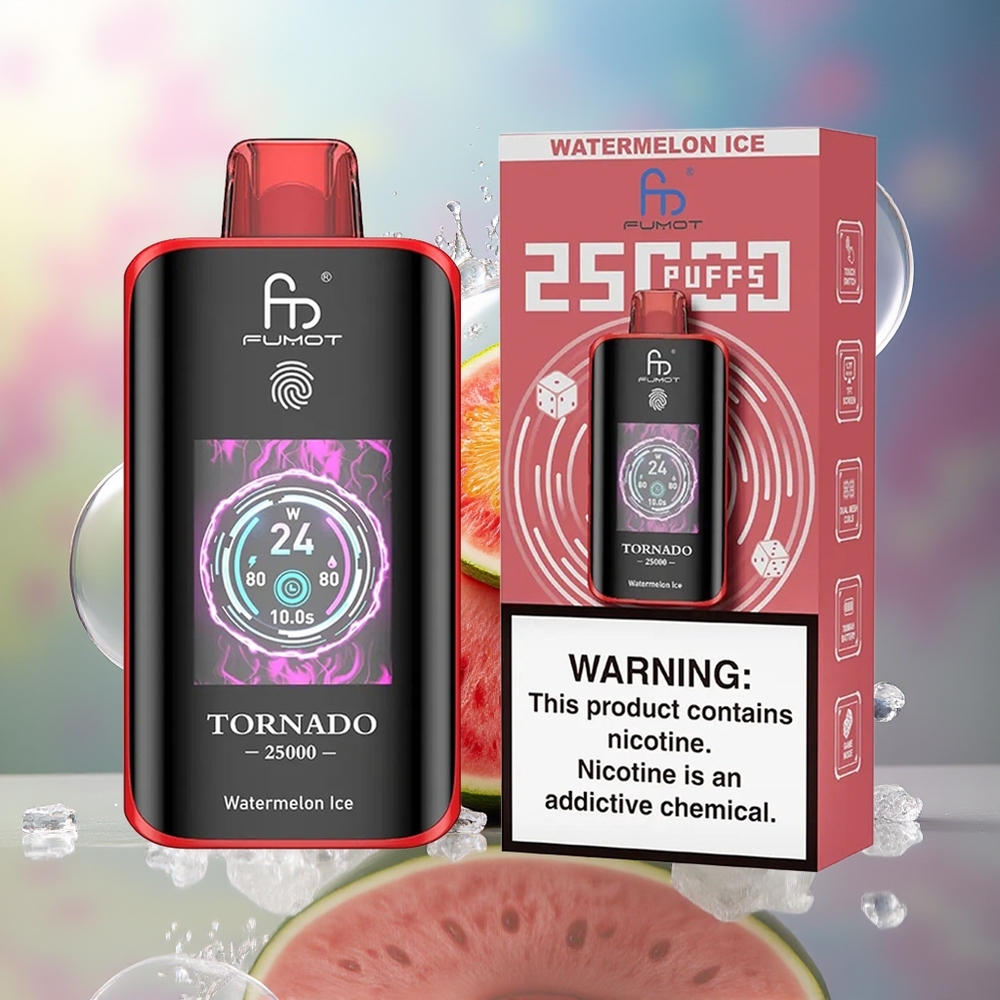 Fumot Tornado 25000 Puffs Vandmelon Is 20ml Engros Danmark