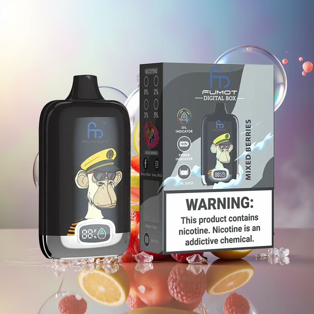 Fumot Tornado Digital Box 12000 Puffs Engros Danmark Blandede Bær