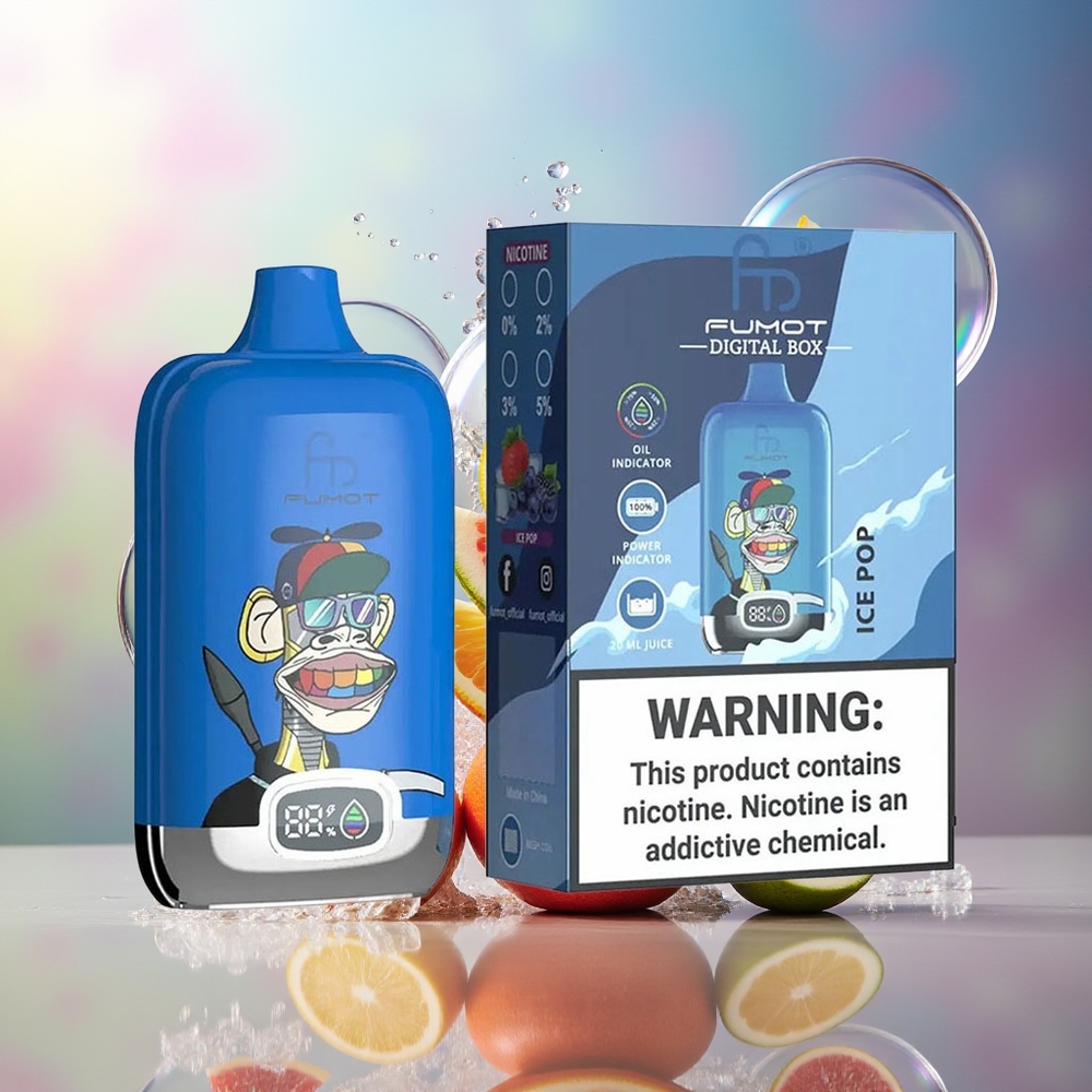 Fumot Tornado Digital Box 12000 Puffs Engros Danmark Is Pop MTL Draw 20ml