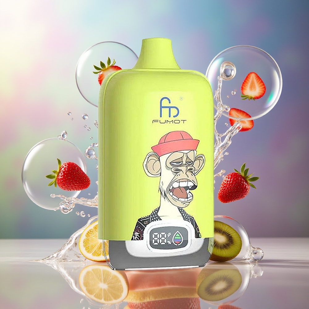 Fumot Tornado Digital Box 12000 Puffs Engros Danmark Mesh Jordbær Kiwi