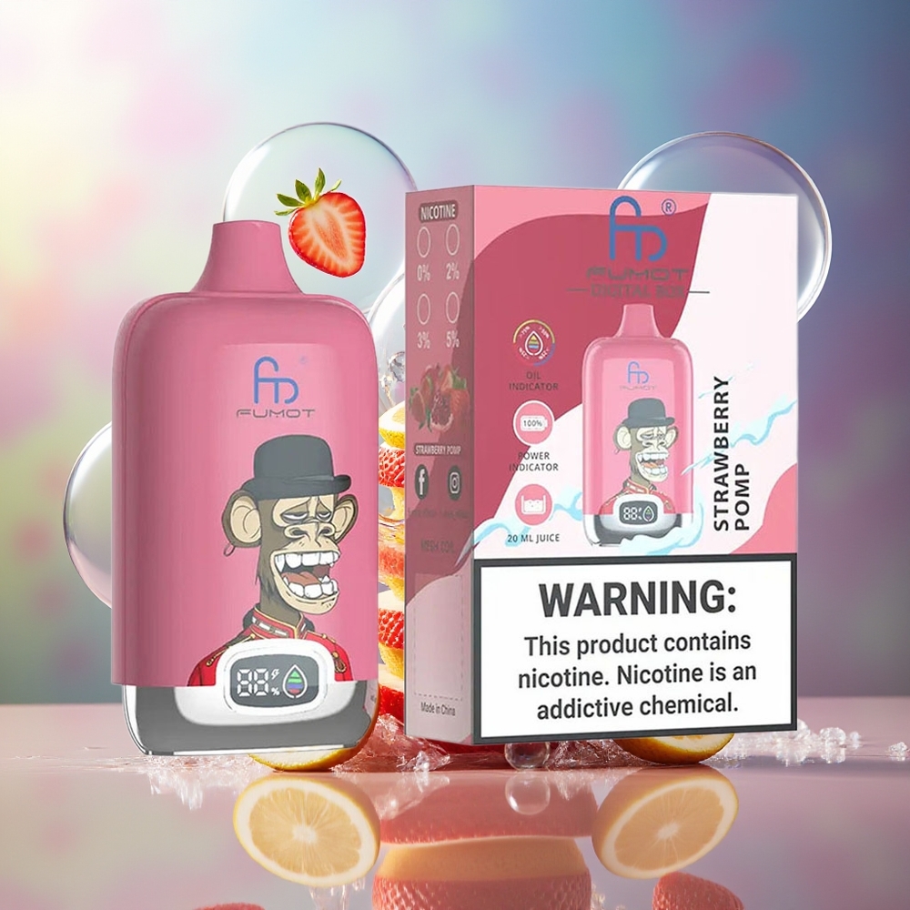 Fumot Tornado Digital Box 12000 Puffs Jordbær Granatæble Mesh Coil Engros Danmark