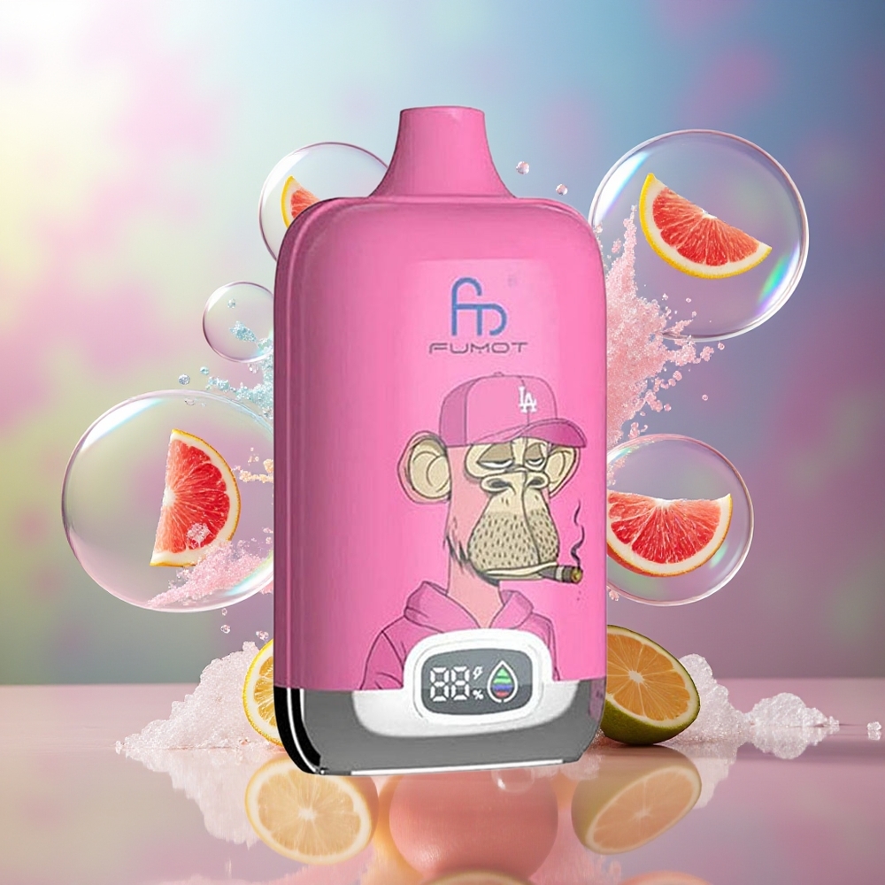 Fumot Tornado Digital Box 12000 Puffs Mesh Coil Pink Lemonade Engros Danmark