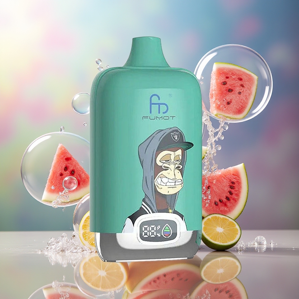 Fumot Tornado Digital Box 12000 Puffs Vandmelon Bubblegum Type-C Engros Danmark