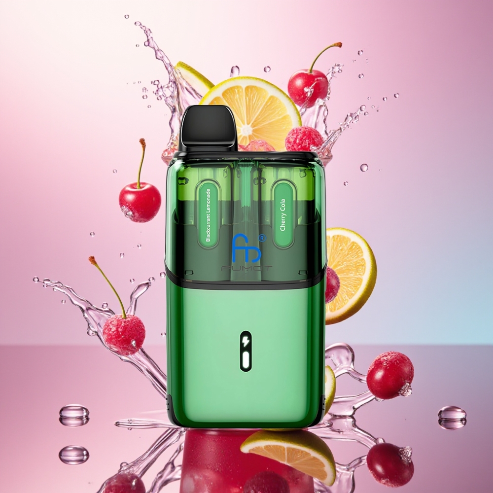 Fumot Ultra T32000 2 mund Engros Danmark 800mAh Sort Solbær Lemonade & Kirsebær Cola