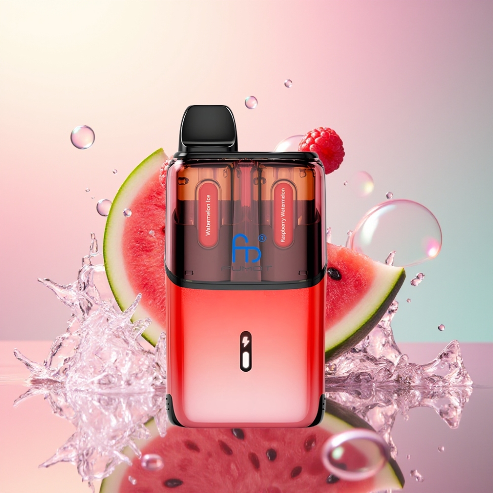 Fumot Ultra T32000 2 mund Engros Danmark Vandmelon Is & Hindbær Vandmelon 24ml