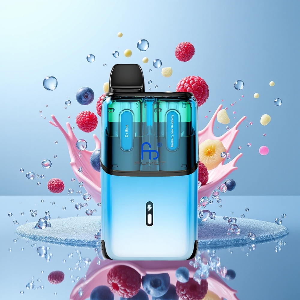 Fumot Ultra T32000 2mund 24ml Engros Danmark Dr Blå & Blåbær Sur Hindbær