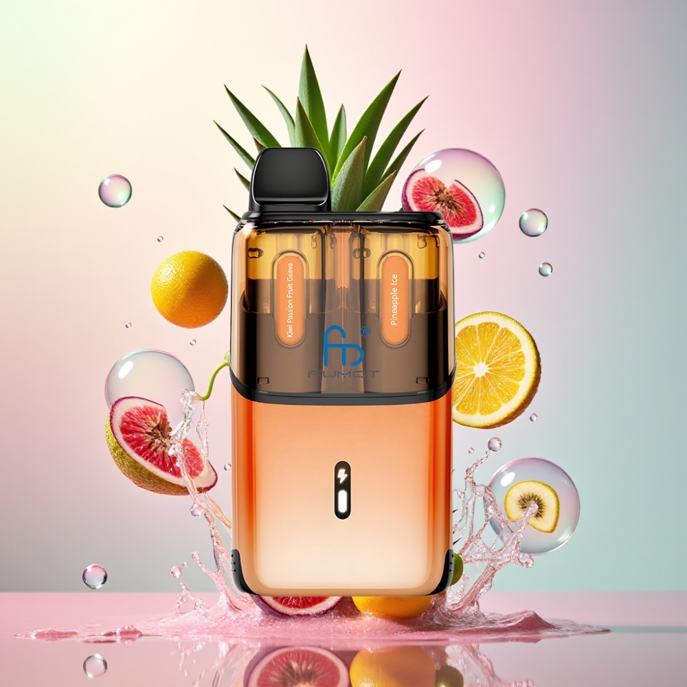 Fumot Ultra T32000 Engros Danmark 24ml Kiwi Passionsfrugt Guava & Ananas Is