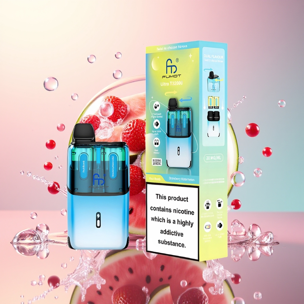 Fumot Ultra T32000 Engros Danmark Frugt Bombe &Jordbær Vandmelon 24ml