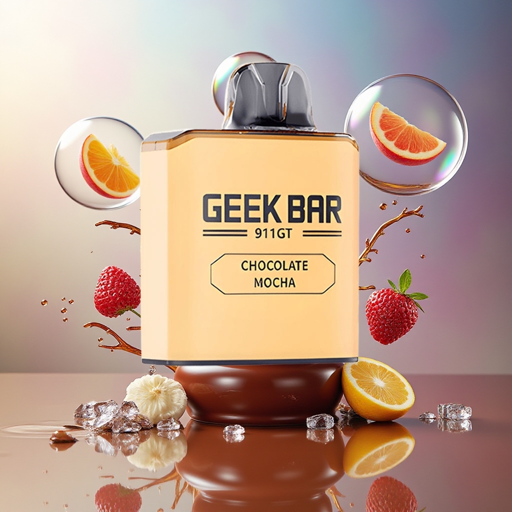 GEEK BAR 911 GT 16000 Pust Engros Danmark Opladelig Chokolade Mokka