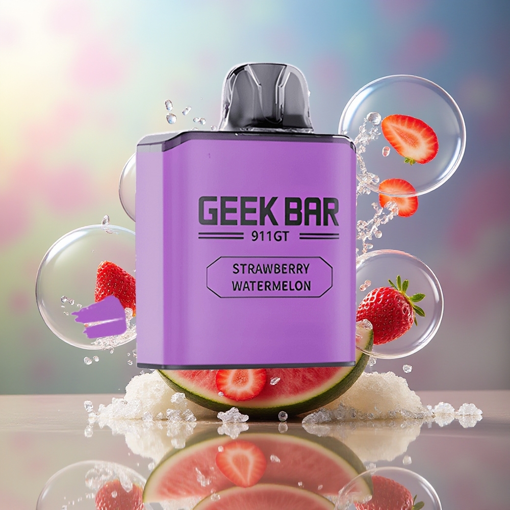 GEEK BAR 911 GT 16000 Pust Engros Danmark Opladelig Type C Jordbær Vandmelon