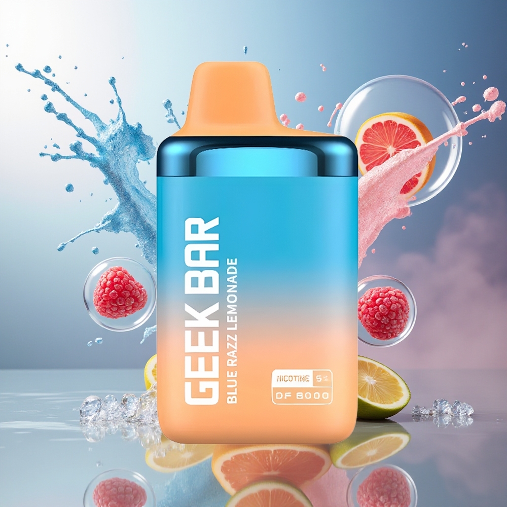 GEEK BAR DF8000 8000 puff Engros Danmark Blå Hindbær Lemonade