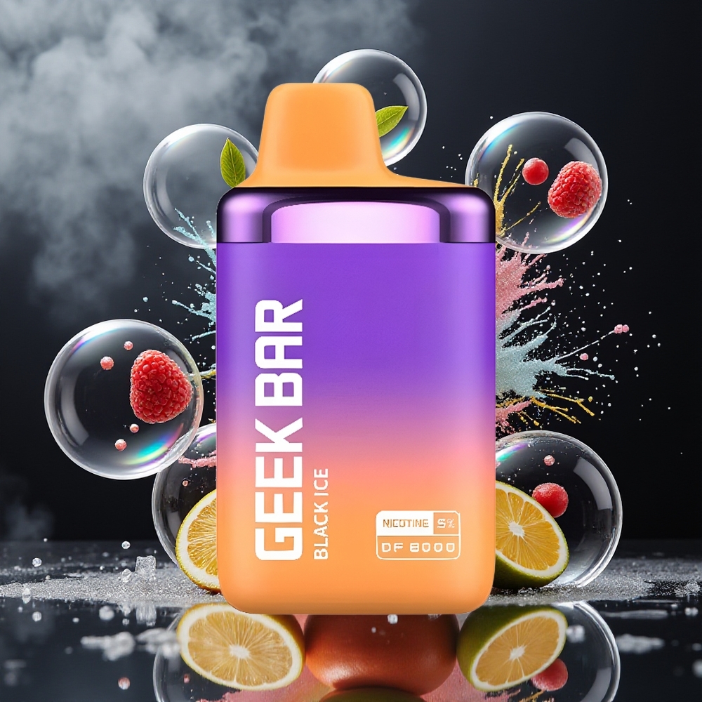 GEEK BAR DF8000 Engros Danmark 8000 puff Sort Is