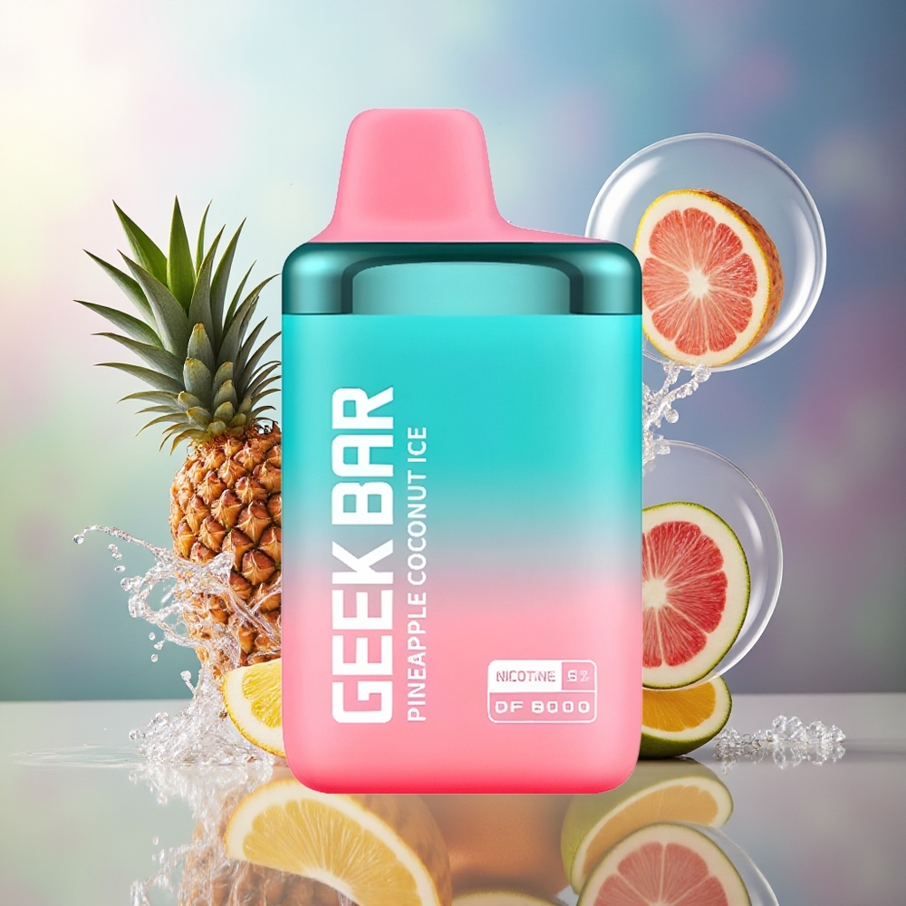 GEEK BAR DF8000 Engros Danmark 8000 puffs Ananas Kokos Is