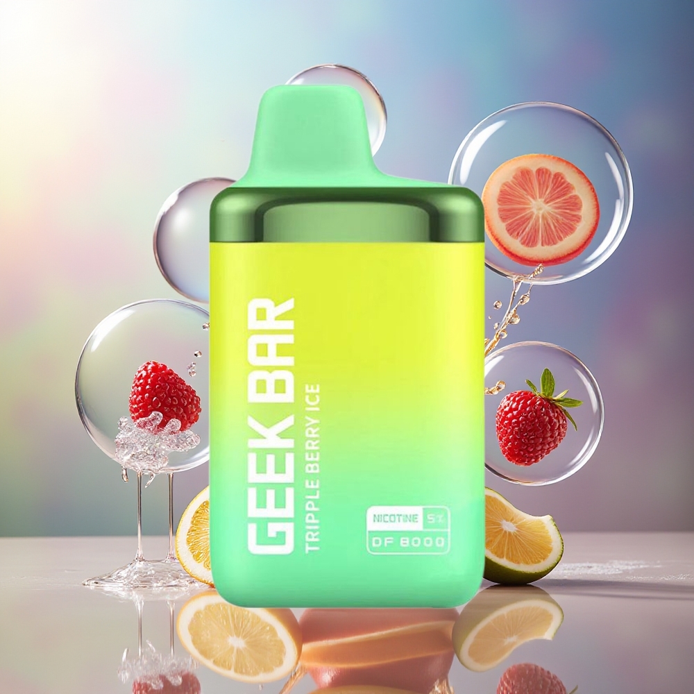 GEEK BAR DF8000 Engros Danmark Engangs Vape Tre Bær Is med 8000 puff