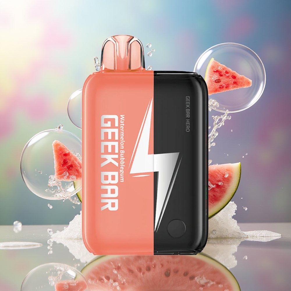GEEK BAR Hero 20000 Puffs Dual Mesh Coil Vandmelon Bubblegum Engros Danmark