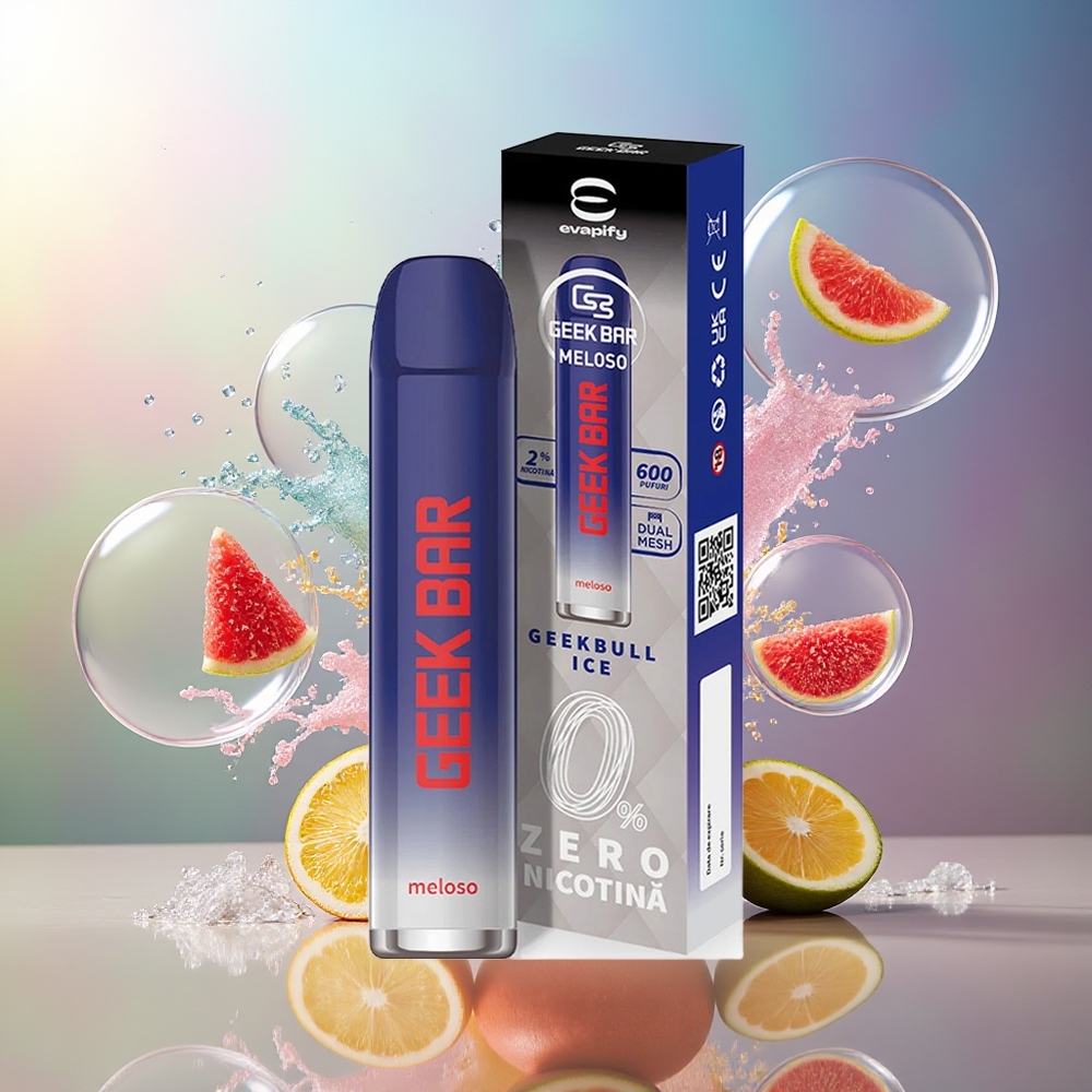 GEEK BAR Meloso 600 Puffs 20mg Engangsdamp Geekbull Is Engros Danmark