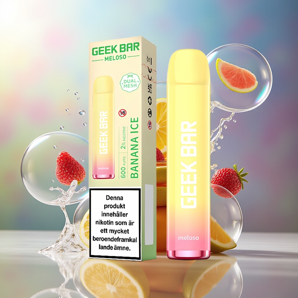 GEEK BAR Meloso 600 Puffs 20mg Engros Danmark Bananis