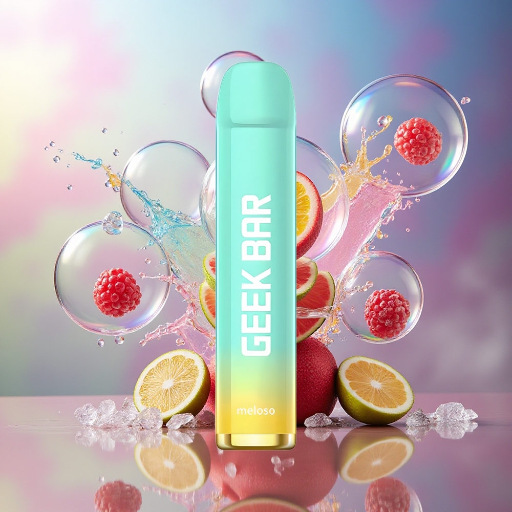 GEEK BAR Meloso 600 Puffs 20mg Solbær Mynte Engros Danmark