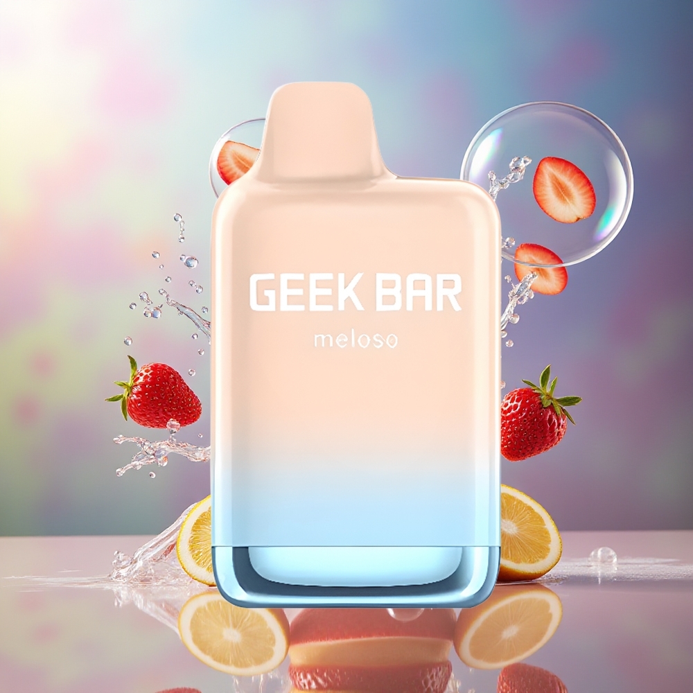 GEEK BAR Meloso Max 9000 Puf Duskeformet Mundstykke Jordbæris Engros Danmark