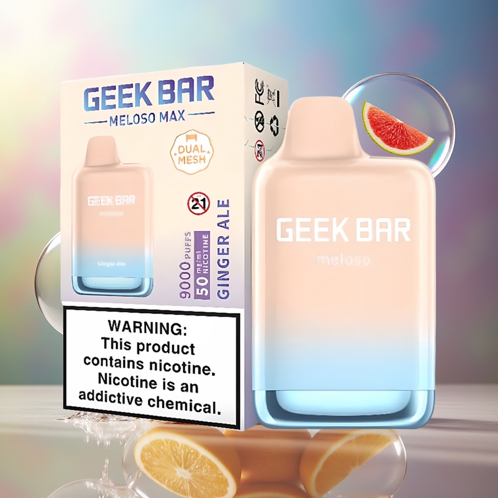 GEEK BAR Meloso Max 9000 Puffs 14ml Ingefær Ale Engros Danmark