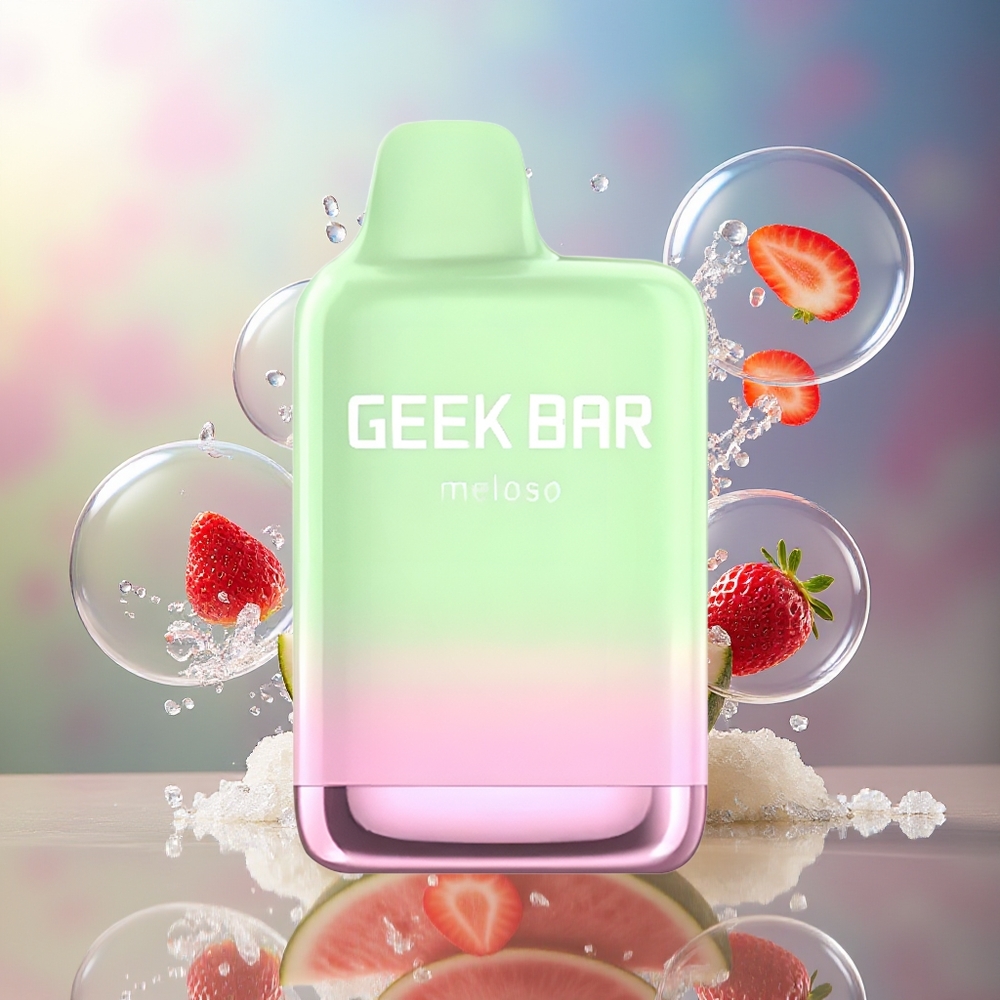 GEEK BAR Meloso Max 9000 Puffs Dual Mesh Coil Jordbær Vandmelon Engros Danmark