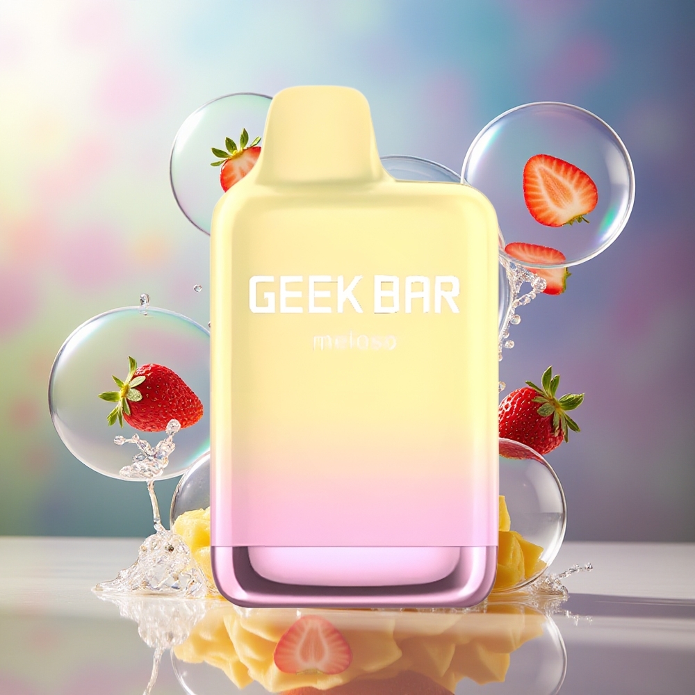 GEEK BAR Meloso Max 9000 Puffs Engros Danmark USB Type-C Jordbær Mango
