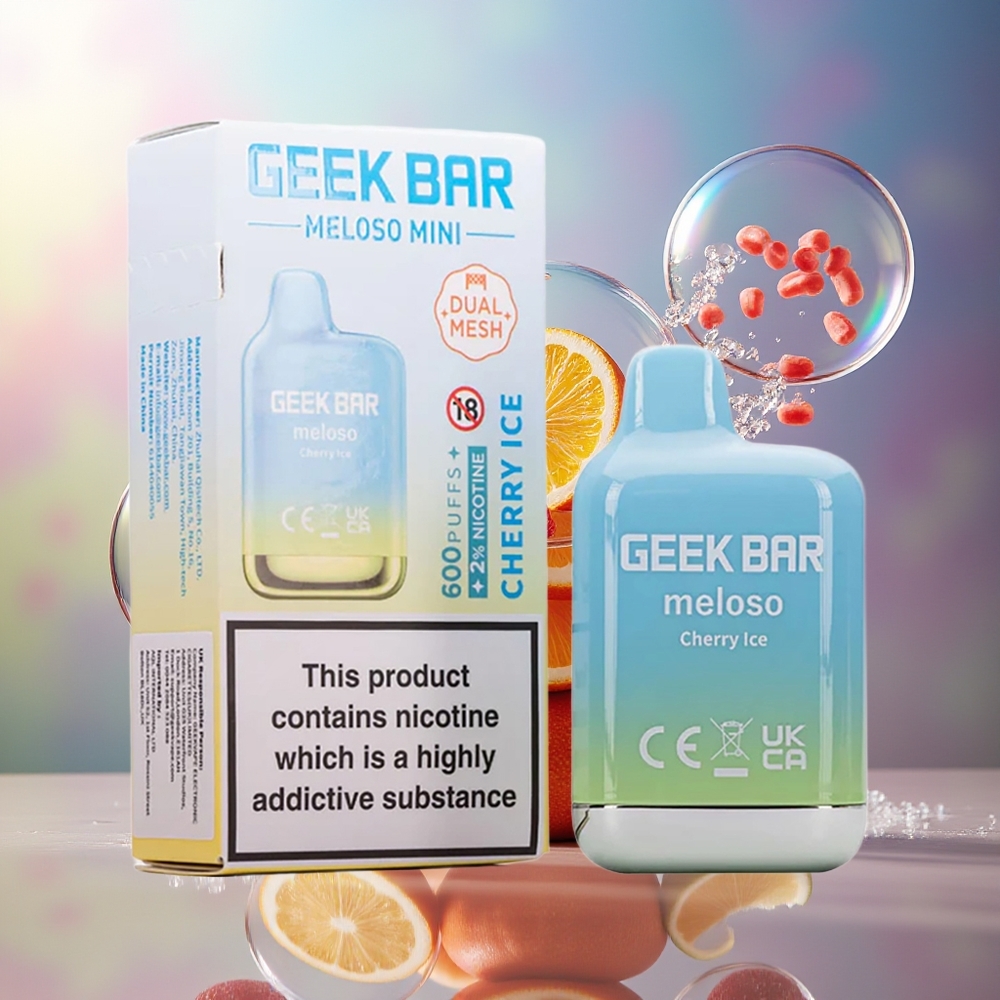 GEEK BAR Meloso Mini 600 Puffs 550mAh Engros Danmark Kirsebær Is