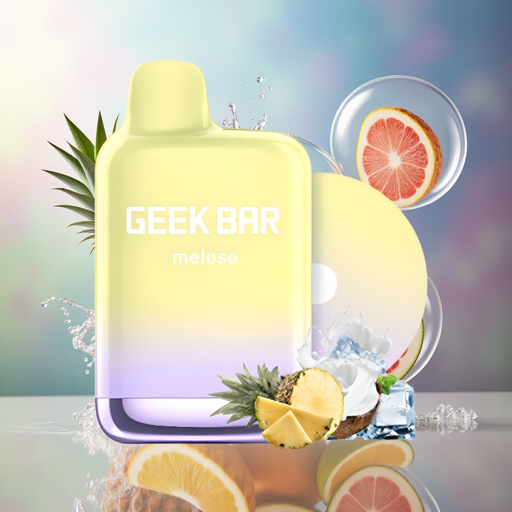GEEK BAR Meloso Pro 4000 Puffs Engros Danmark Ananas Kokos Is 12ml Ejuice
