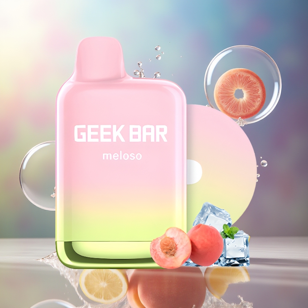 GEEK BAR Meloso Pro 4000 Pust Fersken Is 12ml Engros Danmark