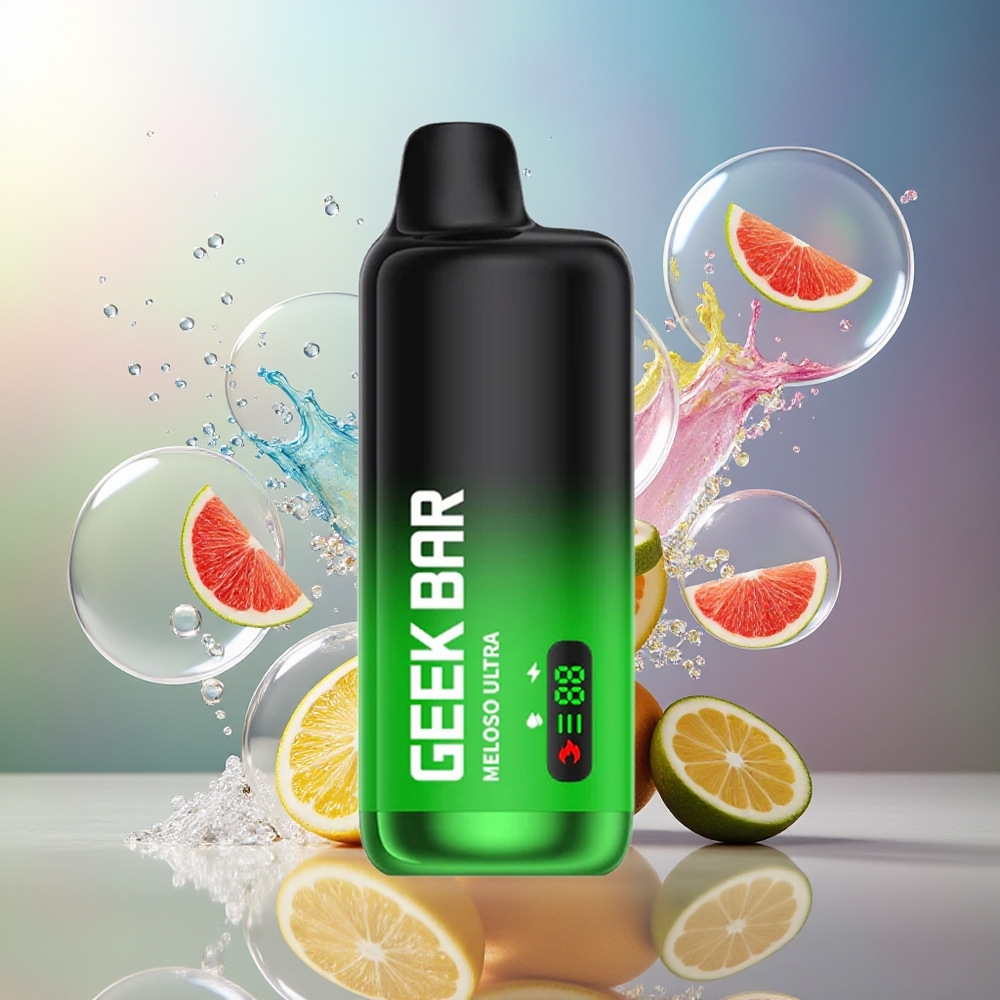 GEEK BAR Meloso Ultra 10000 Puffs Citron Mynte Engros Danmark USB-C