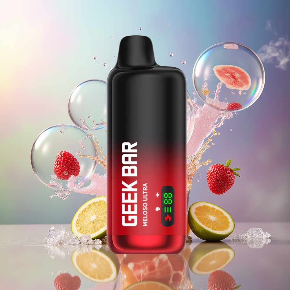 GEEK BAR Meloso Ultra 10000 Puffs Dual Mesh Coil Engros Danmark Energidrik Is