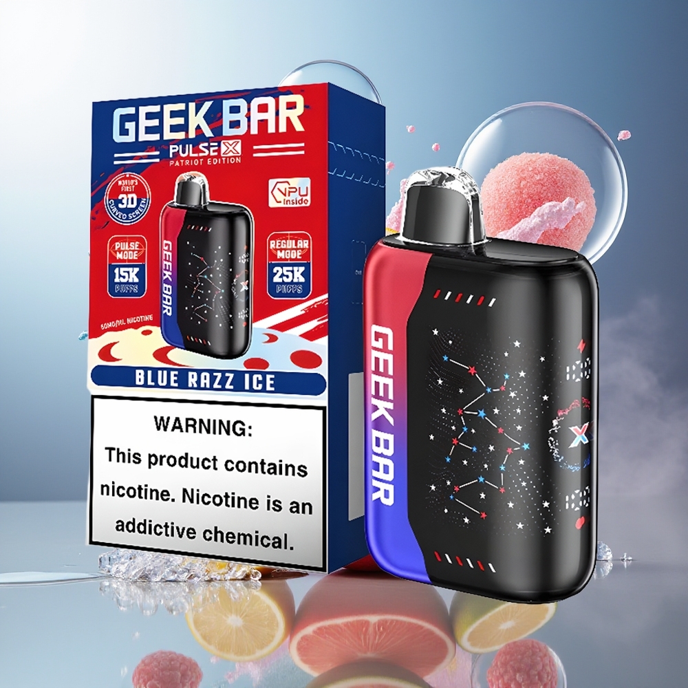 GEEK BAR Pulse X 25000 Puffs Engros Danmark 18mL Patriot Edition