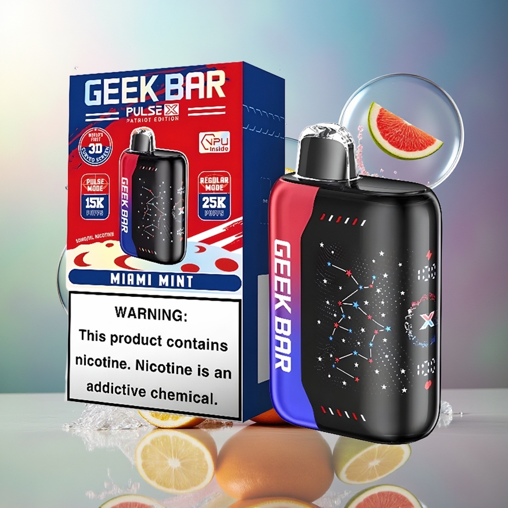 GEEK BAR Pulse X 25000 Puffs Engros Danmark 18mL Patriot Edition