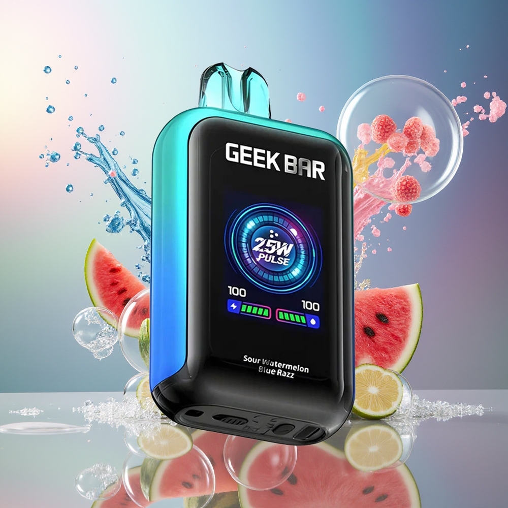 GEEK BAR Skyview 25000 Puffs 18W Norm Engros Danmark Sur Vandmelon Blå Razz