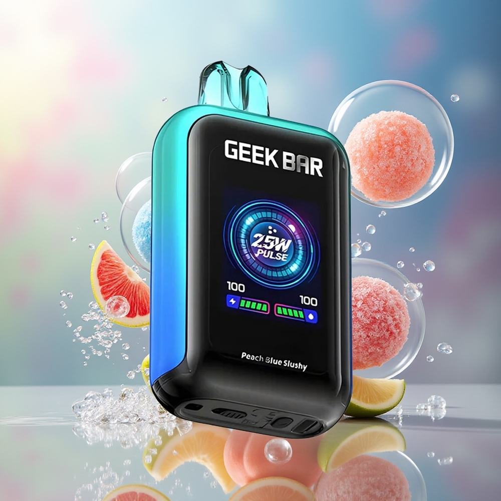 GEEK BAR Skyview 25000 Puffs 5% Nikotin Fersken Blå Slushy Engros Danmark