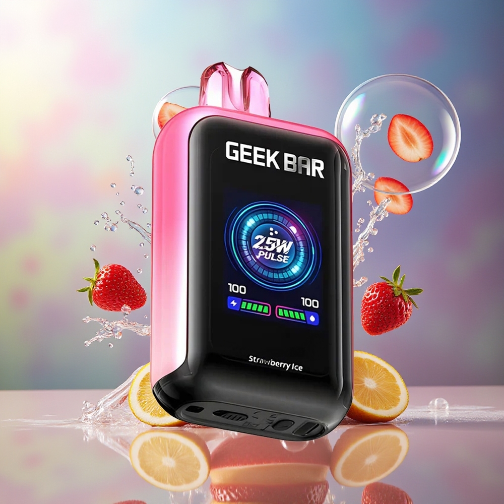 GEEK BAR Skyview 25000 Puffs Engros Danmark Type-C Opladningsbar Jordbær Is